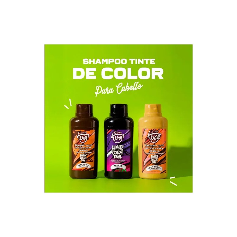 Qprro Wey Tinte Shampoo Express Cabello Cubre Canas 500ml