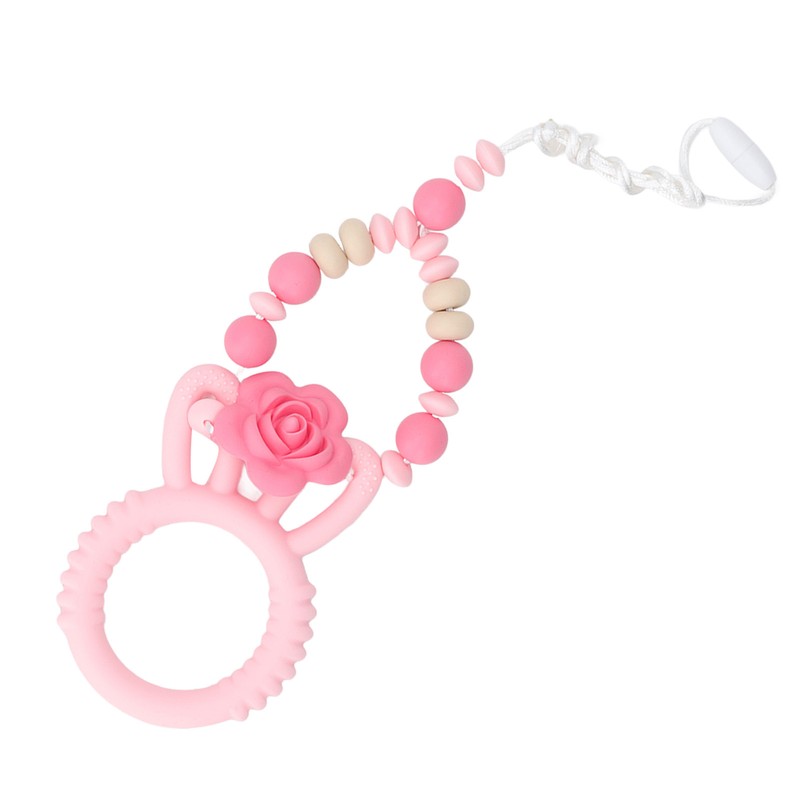 Teething Necklace Gum Massage Silicone Baby Teether Cute Bright Color