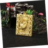 DOITOOL 2pcs Antique Brass Zodiac Tiger Pendant Lightweight Hanging Decor