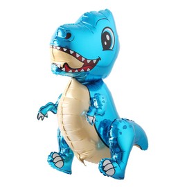 Self Standing Dinosaur Tyrannosaurus Animal Balloons for Birthday Party Baby Shower Decoration Kit Inflatable Party Supplies Decorations Gift Kids and Adults (Blue)