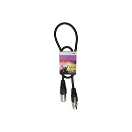 QTX Professional DMX Lighting Leads XLR Plug to Socket 0.75m