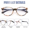 FEISEDY 3 Pack Lightweight Square Blue Light Reading Glasses for