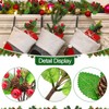 Shining She 20PCS Christmas Artificial Pine Cones, Mini Stimulation Red