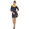 Maylynn 14142, costume stewardess flight attendant with bag., large, blue