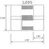 Replacement for 3/4" L100 L-Jaw Coupling Coupler Half Flexible L-100