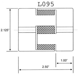 Replacement for 3/4" L100 L-Jaw Coupling Coupler Half Flexible L-100 Lovejoy Martin Interchange