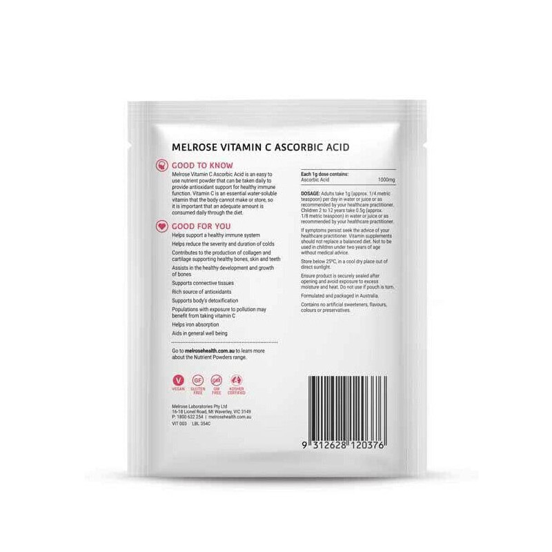 Melrose Vitamin C Ascorbic Acid, 125g