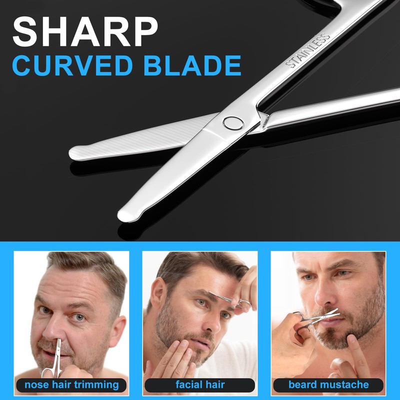 Men's and Women's Facial Hair Small Scissors, Eyebrow, Nose, Beard,