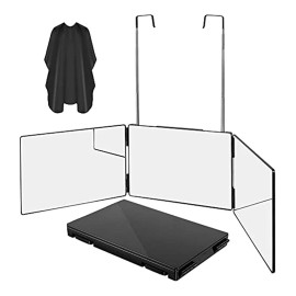 LMZNXCZ Espejo De 3 Vías Para Autocorte De Cabello, 360 Cortes De Ca