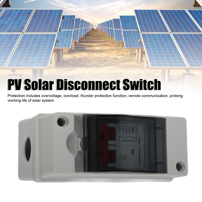 PV Solar Isolator Switch Surge Protected 500V Photovoltaic DC Isolator