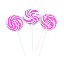 Hot Pink Swirl Lollipop Sucker, Bulk Set of 48 Individually Wrapped Pops for Candy Buffets, Graduation Parties, Anniversaries & Weddings