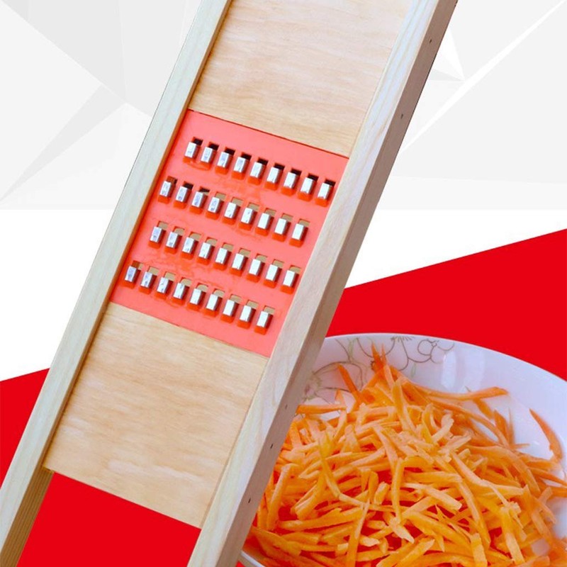 WANGFUFU Cucumber Vegetable Slicer Salad Kitchen Wooden Shredder Cutter Grater