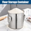 YinCukiEle 3.17Gal/12L Stainless Steel Airtight Canister, Airtight Food Storage Container
