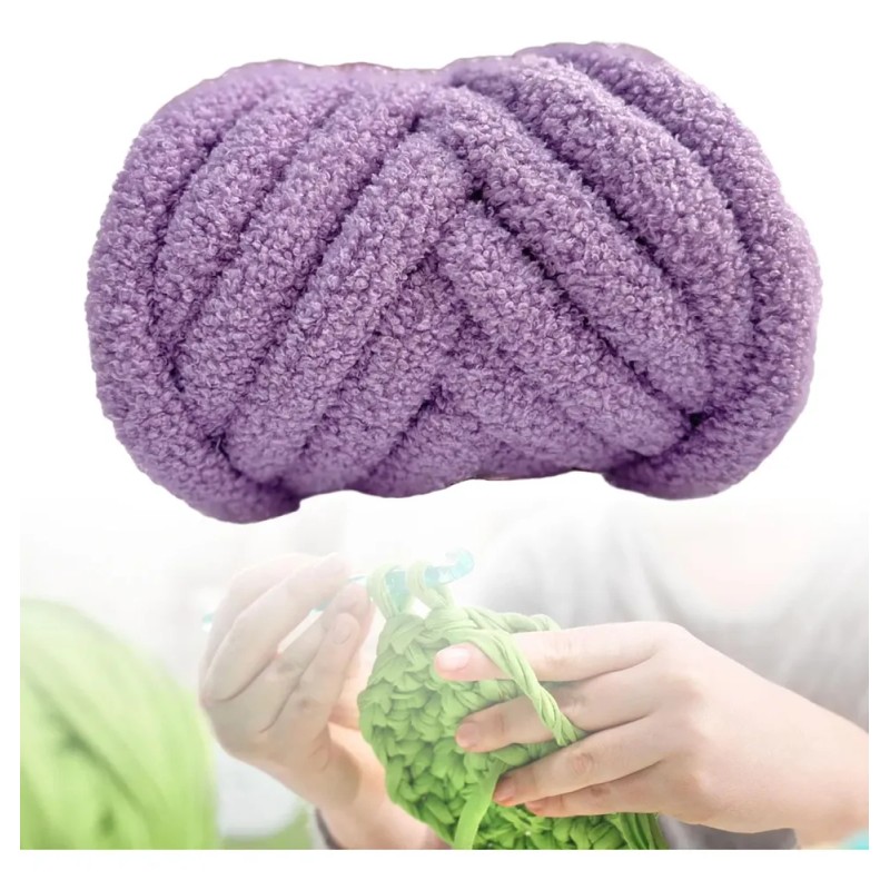 Hilo De Lana Grueso, Hilo De Punto Para Brazo, Violeta