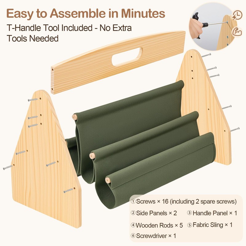 BeBeJoJo Solid Wood Toddler Bookshelf Double-Sided Montessori Kids Bookshelf for