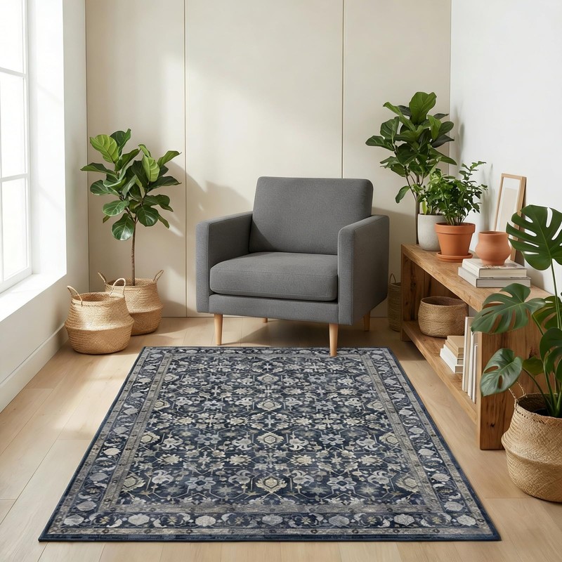 Large Floral 3x5 Entryway Rug Boho Area Rugs for Living