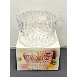 Fifth Avenue Crystal, Fairmont 6" Crystal Clear Bowl, New In Box, Vintage