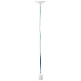 Filament Style Hanging Lamp, Ceramic, Black