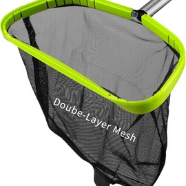 NAPASA Family Swimming Pool Net, 17.5" X 15.7" X 9.8" Leaf Skimmer Nets for Swimming Pool Garden, with Double-Layer Deep Big Bag