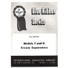 International Models F G Cream Separator Service Manual