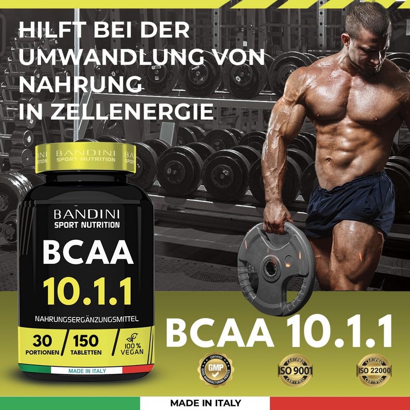 Bandini® BCAA Branched Chain Amino Acids in Ratio 10.1.1-150 Tablets