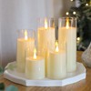 Fo32won Ivory White LED Flameless Pillar Candles Battery Operated with