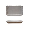 Creative Co-Op Stoneware Platter with Ruffled Edge, White