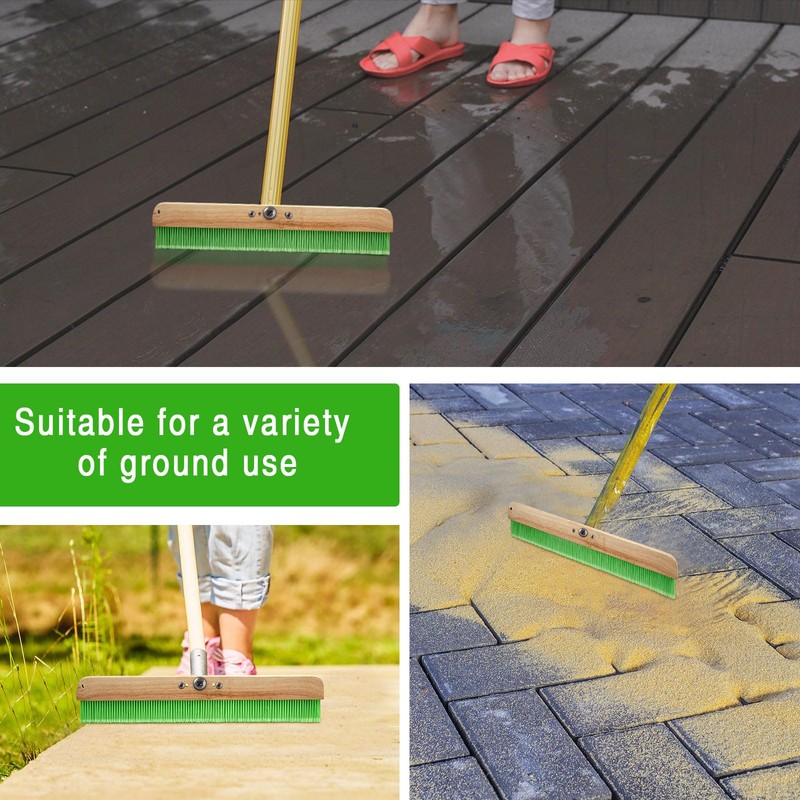 Yiyiring 2 Pcs 24 Inches Green Concrete Broom Soft Without