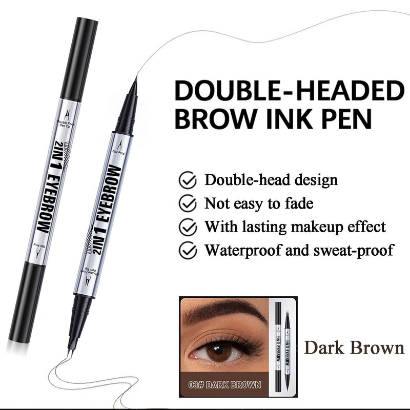 Eyebrow Pen 2-in-1 - Magic Eyebrow Pencil Dual-Ended - Microblading