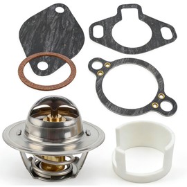 Qonsy 807252Q5 Thermostat Kit for MerCruiser V6 V8 4.3L 5.0L 5.7L 7.4L 8.2L, 160°F Replacement for 807252T2 18-3647