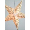 Quasimoon 24" Gold Bramble Glitter Paper Star Lantern, Hanging Decoration
