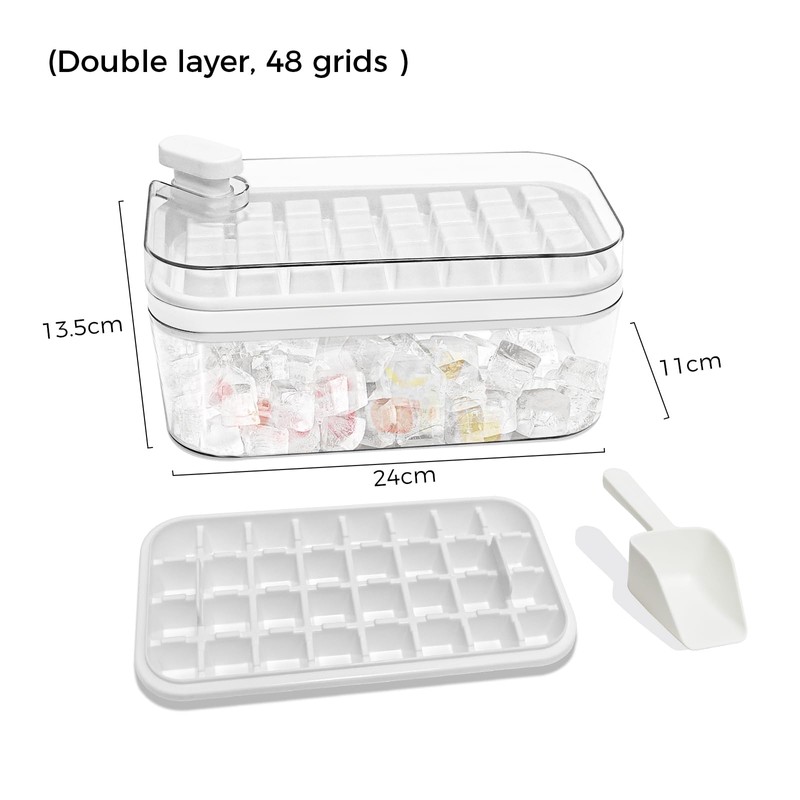 Ice Cube Tray,Food-Grade Ice Cube Moulds with Lid,Release All Ice