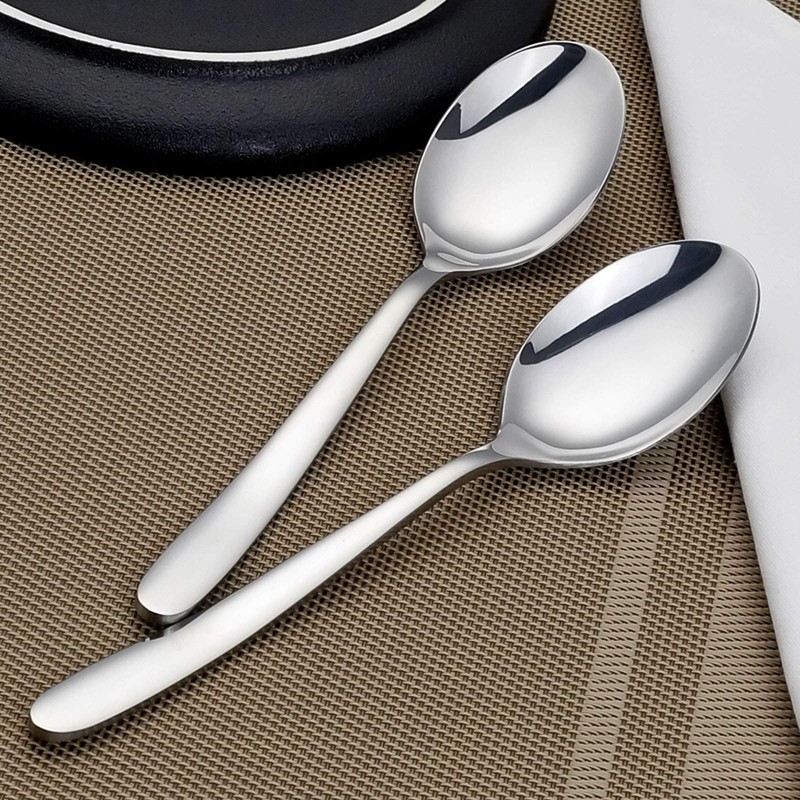 Yarebest Stainless Steel Spoons 12 Pieces, Tablespoons Set, Dinner Spoons
