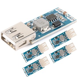 JESSINIE 5pcs 9V/12V/24V to 5V DC-DC USB Car Charger 3A Output Voltage Reducer Power Supply Module
