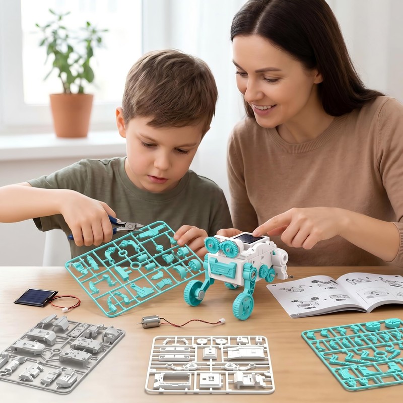 16-in-1 Solar Robot Kid, 190 Pcs STEM Educational Toy for