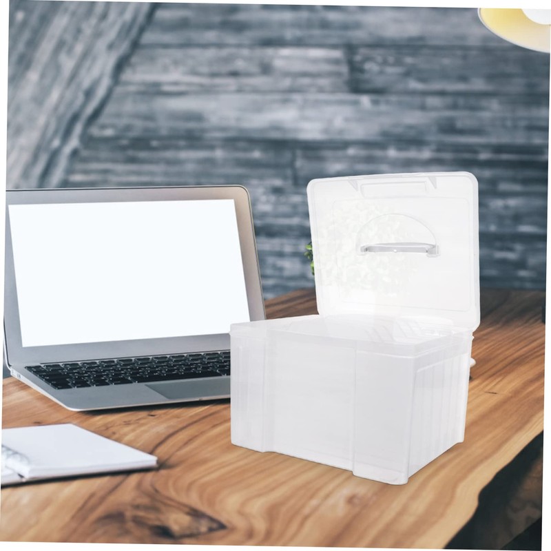 MERRYHAPY Sturdy Photo Storage Box Easy to Organize Portable Plastic