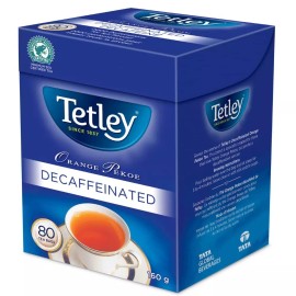 Tetley Decaffeinated Orange Pekoe Tea 80 Count Rainforest Alliance Certified