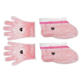 Gatuida 2 Pairs Moisturizing Hand and Foot Care Gloves Kit of Beauty Wax Therapy Covers for Nourishing Treatment Reusable Washable Spa Accessory for Softening Dry Skin