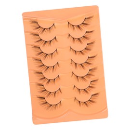 Minkissy 7pairs Fox Eye Eyelashes for Women of Natural Look Faux Lashes for Everyday Special Occasions Easy to Apply Lightweight Reusable Fashionable Eyelash Set