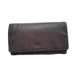 Bear Design Ladies Purse, Wallet CL782 washed leather Vintage Look (15/9/3 cm)