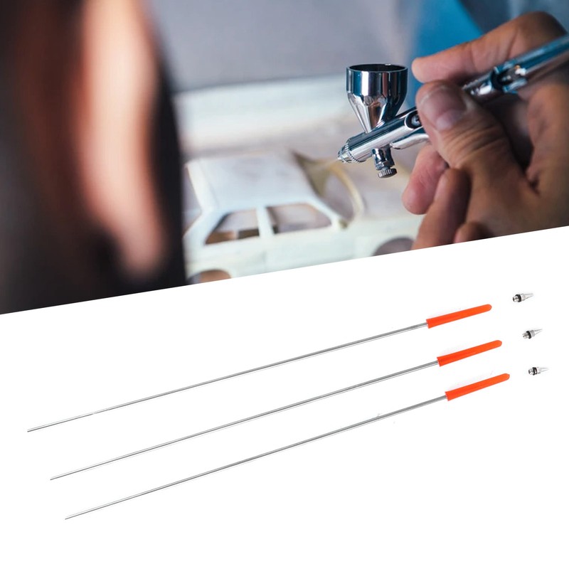 Airbrush Needles Replacement Parts with 0.2/0.3/0.5mm Nozzle for Airbrush Spray