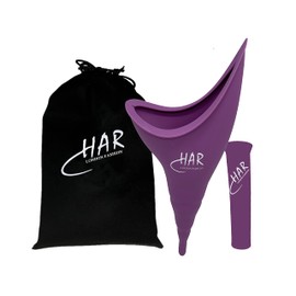 HAR LONDON FASHION Female Funnel - Wee Urination Funnel - Portable Reusable Pee Funnel For Ladies (Purple)