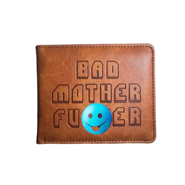 Embroidered Bad Mother fker Leather Wallet bad mother f ker