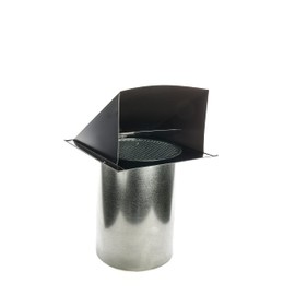 FAMCO Galvanized Steel Hooded Wall Vent with Screen and Damper, Used for Air Exhaust Applications