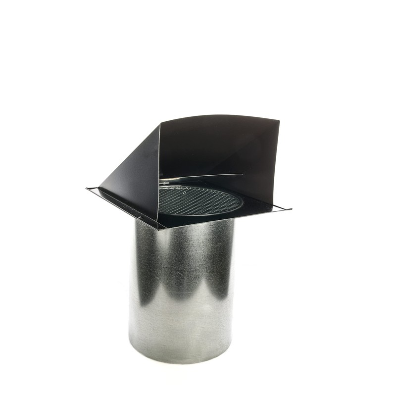 FAMCO Galvanized Steel Hooded Wall Vent with Screen and Damper,