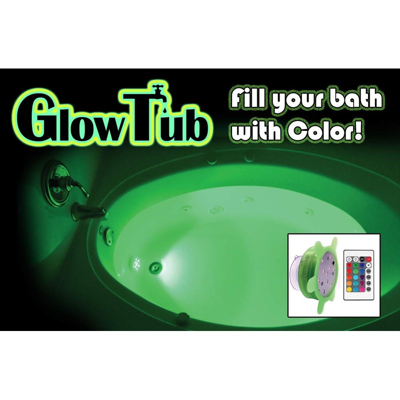 GlowTub Underwater Remote Controlled LED Color Changing Light for Bathtub