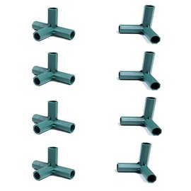 ericotry 8PCS Gardening Frame Connector 3 Way and 4 Way PVC Pipe Fitting Sets Greenhouse Frame Building Connector Fencing Pipe Joint for Flower Stands and Greenhouse Frames Construction (16mm)