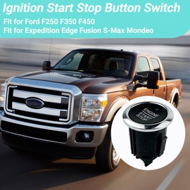 Ignition Start Stop Button Switch Fit for Ford F250 F350 F450 2017-2021, Fit for Expedition Edge Fusion S-Max Mondeo, Ignition Starter Switch Replace DG9T14C376ADW DG9T-14C376-ADW
