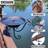 HLQMFHT Solar Bird Bath,Deck Bird Bath with Solar Fountain,Metal Bird