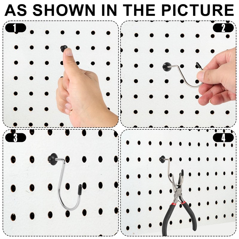 180pcs Pegboard Hook Locks, Peg Board Hook Stoppers Fit for